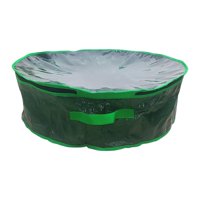 Magideal - Bolsa De Almacenamiento Portátil Para Corona De Navidad, Bolsa De Navidad Con Asa, Organizador De De Navidad Para Guirnalda De Flores Artificial , Verde 60X18Cm