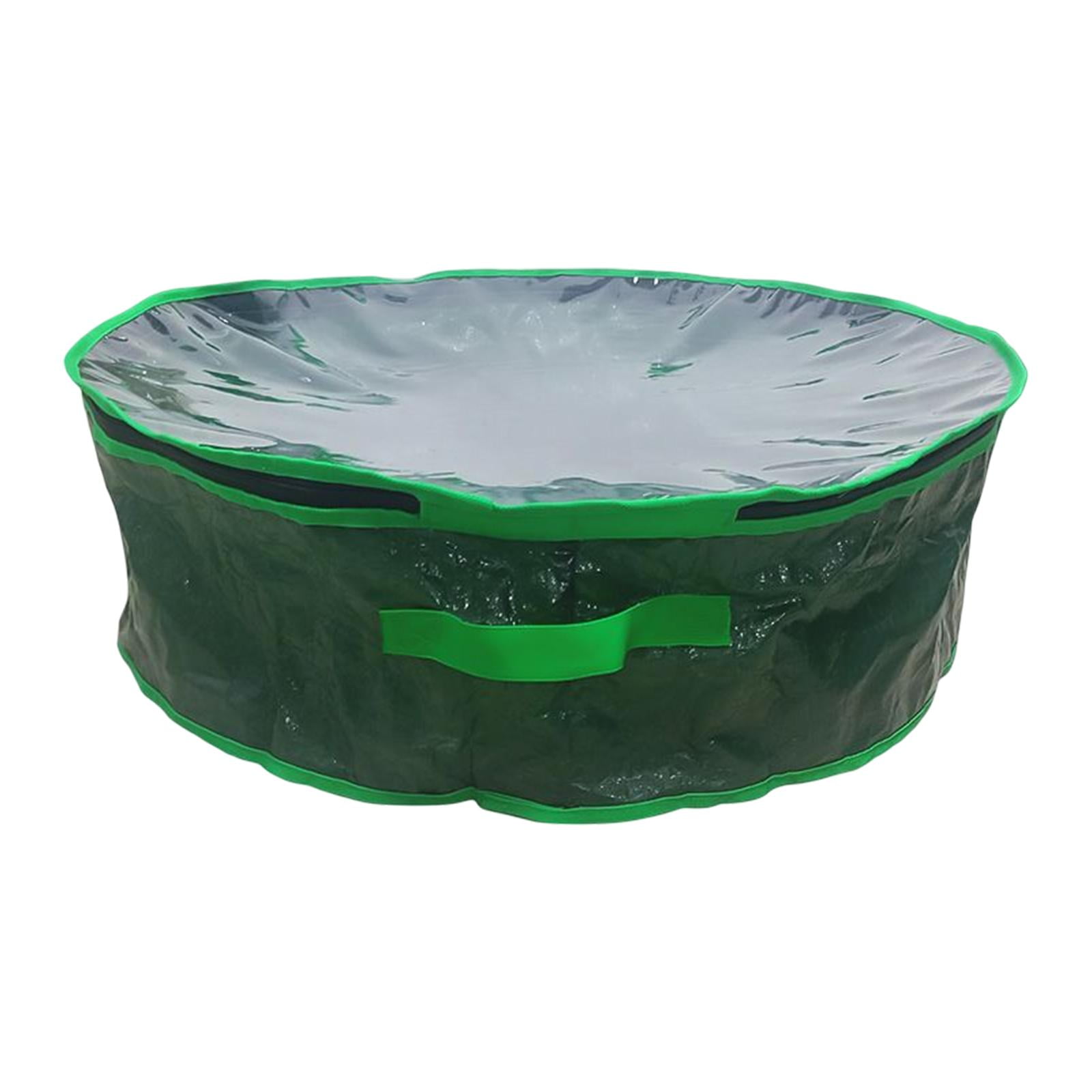 Magideal - Bolsa De Almacenamiento Portátil Para Corona De Navidad, Bolsa De Navidad Con Asa, Organizador De De Navidad Para Guirnalda De Flores Artificial , Verde 60x18cm