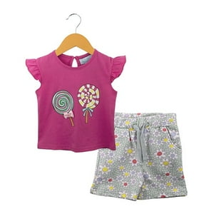 Pumucki - Conjunto Short Y Polera Candy Talla 3-6M