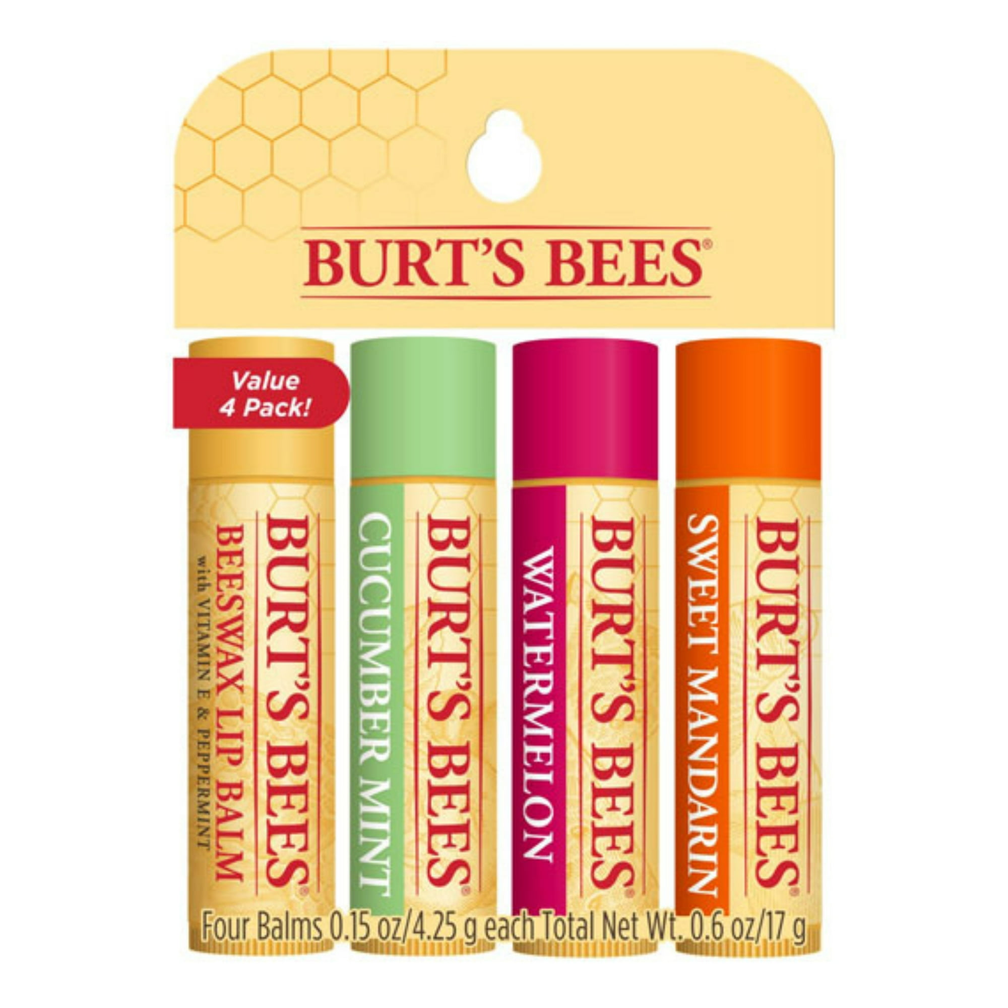 Burt's Bees - Bálsamo Labial Superfruit 4 Pack 4x015oz
