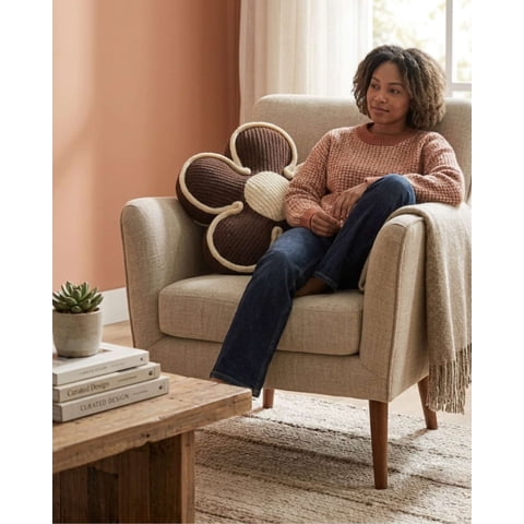 Todo Para El Hogar - Set De 4 Cojines De Flor Extra Suave 50Cm Máximo Confort Y Estilo