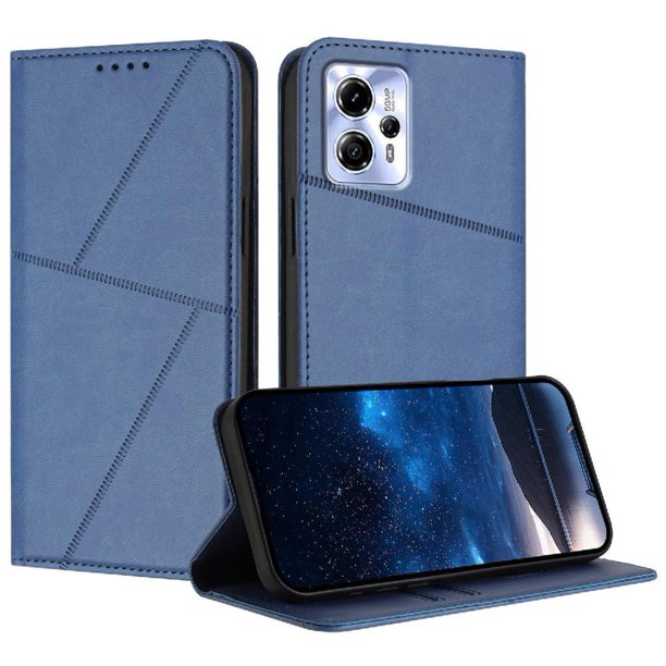 Funda Cartera Magnética para Motorola MOTO G23 4G Protección Antichoque con Ranuras Azul