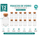thumbnail image 2 of Frascos de Vidrio 150ml Pack 12 con Tapa Corcho Botellas Decorativas Dulces Regalos BM, 2 of 3
