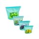 thumbnail image 1 of Juego de 4 bolsas reutilizables de silicona para almacenamiento de alimentos, 1 of 9