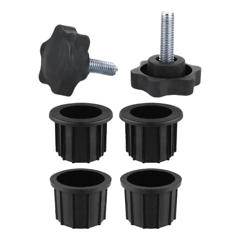 Ioensy - Base De Paraguas, Soporte, Anillos Con Orificios, Cubierta De Enchufe, Fijación Desmontable Para Patio Al Aire Libre, 6 Uds.