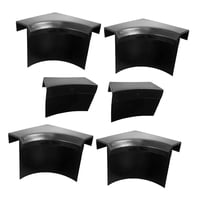 Magideal - 6 Piezas De Revestimientos De Mesa De Billar, Revestimientos De Bolsillo Para Mesa De Billar, 4 Esquinas, Para Mesa De Billar Snooker (Negro)