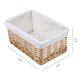 thumbnail image 3 of REGALWOVEN 1 Paquete de Cesta de Mimbre, Cesta para Organizar, Cesta de Almacenamiento con Tela, Cubo de Almacenamiento para Baño, Dormitorio, Estantes Marrón Claro 13*8.7*6.3in, 3 of 6