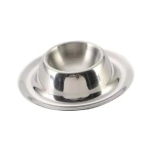 Magideal - Bandeja Redonda Para Huevos, Soporte Para Salsas, Vajilla Única, Soporte Multifunción Para Huevos De Acero Inoxidable Para Apartamentos, Almuerzos