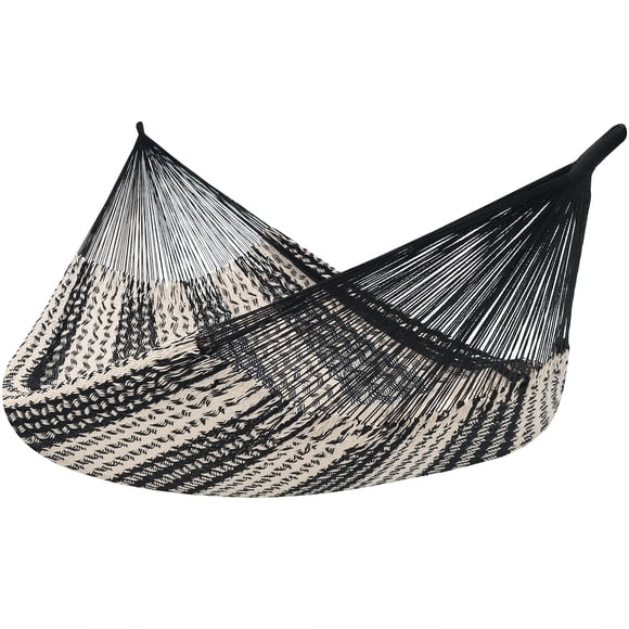 Hamaca Doble Mayan Sunnydaze Decor de Cuerda Tejida a Mano, Capacidad 283 kg
