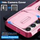 thumbnail image 3 of Funda Armada para Samsung Galaxy S23 con Tapa Deslizante y Soporte Magnético Giratorio Rosa, 3 of 5