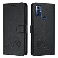Funda Tipo Cartera Foxdock Para Motorola Moto G Play 2023 Con Soporte, Ranuras, Rfid, Diseño De Gato