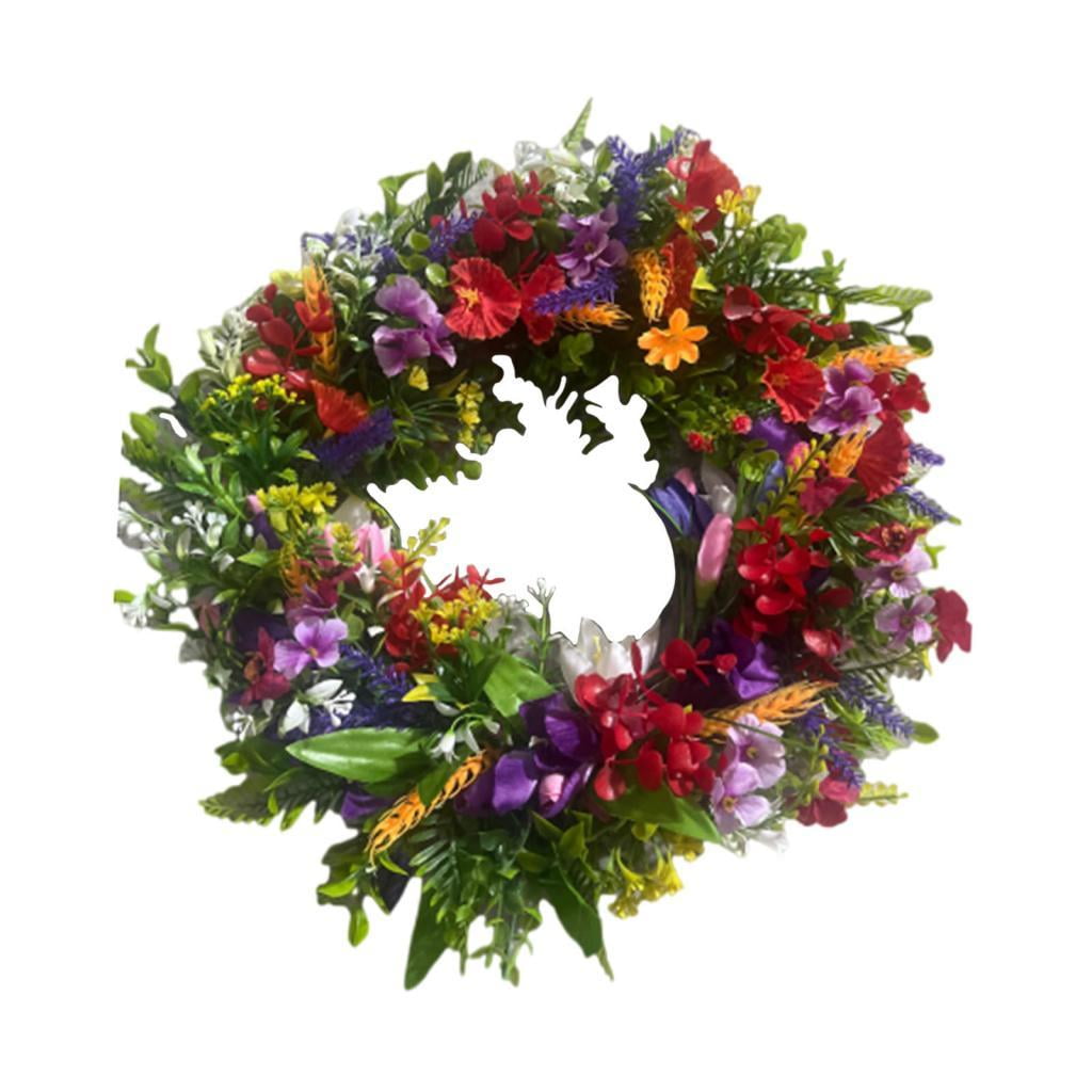 Magideal - Floral Forma Forma Forma De Primavera De Puerta, Decoración De Ventana De Flores Para Accesorios De Fotografía De Pascua Boda 40cm