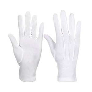 Ekol - Guantes Blancos Formal Algodón Guardia De Honor Ceremonial