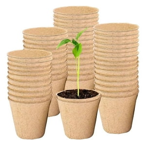 Genérica - 50Pcs Macetero Biodegradables Fibra Coco Germinación Orgánanica