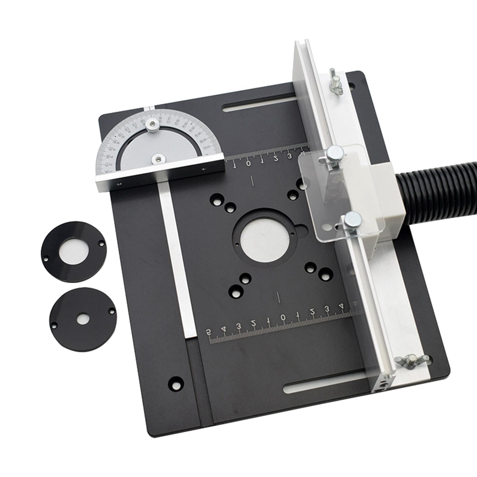 Ioensy - Placa De Inserción De Mesa De Enrutador Placa De Montaje De Mesa De Enrutador De Carpintería De Servicio Pesado A Con Regla De Respaldo