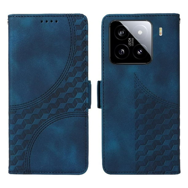 Carcasa FOXDOCK Xiaomi 15 Pro de cuero PU, diseño acolchado clásico, protección contra caídas y rayones