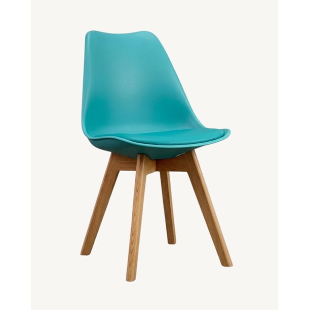 SILLA TULIP ECOCUERO TURQUESA