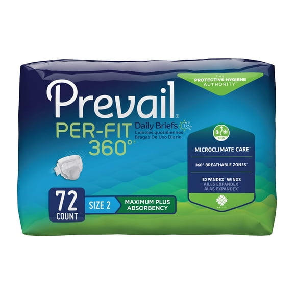 Calzoncillos para incontinencia Prevail Per-Fit 360 Daily, unisex, talla 2