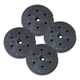 thumbnail image 1 of Set 4 Discos de Pesas 2.5 kg Preolimpicos PVC Relleno de Cemento Negros, 1 of 4