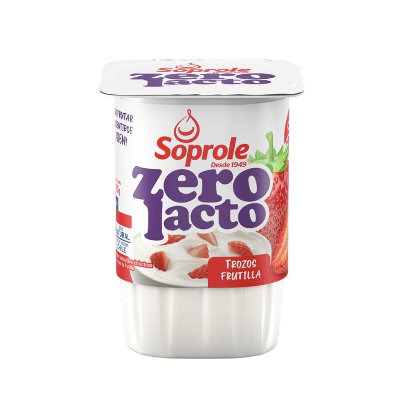 Yoghurt Sin Lactosa Frutilla 155 g Soprole