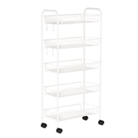 Prochef - Carro Organizador Multiuso Acero Blanco 5 Bandejas Removibles