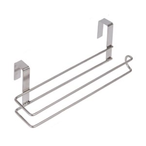 Magideal - Portarrollos De Papel Higiénico De Acero Inoxidable Resistente Y Fácil De Limpiar, Soportes Para Rollos De Cocina Y Soportes Para Envoltorios De Papel Dos Ganchos