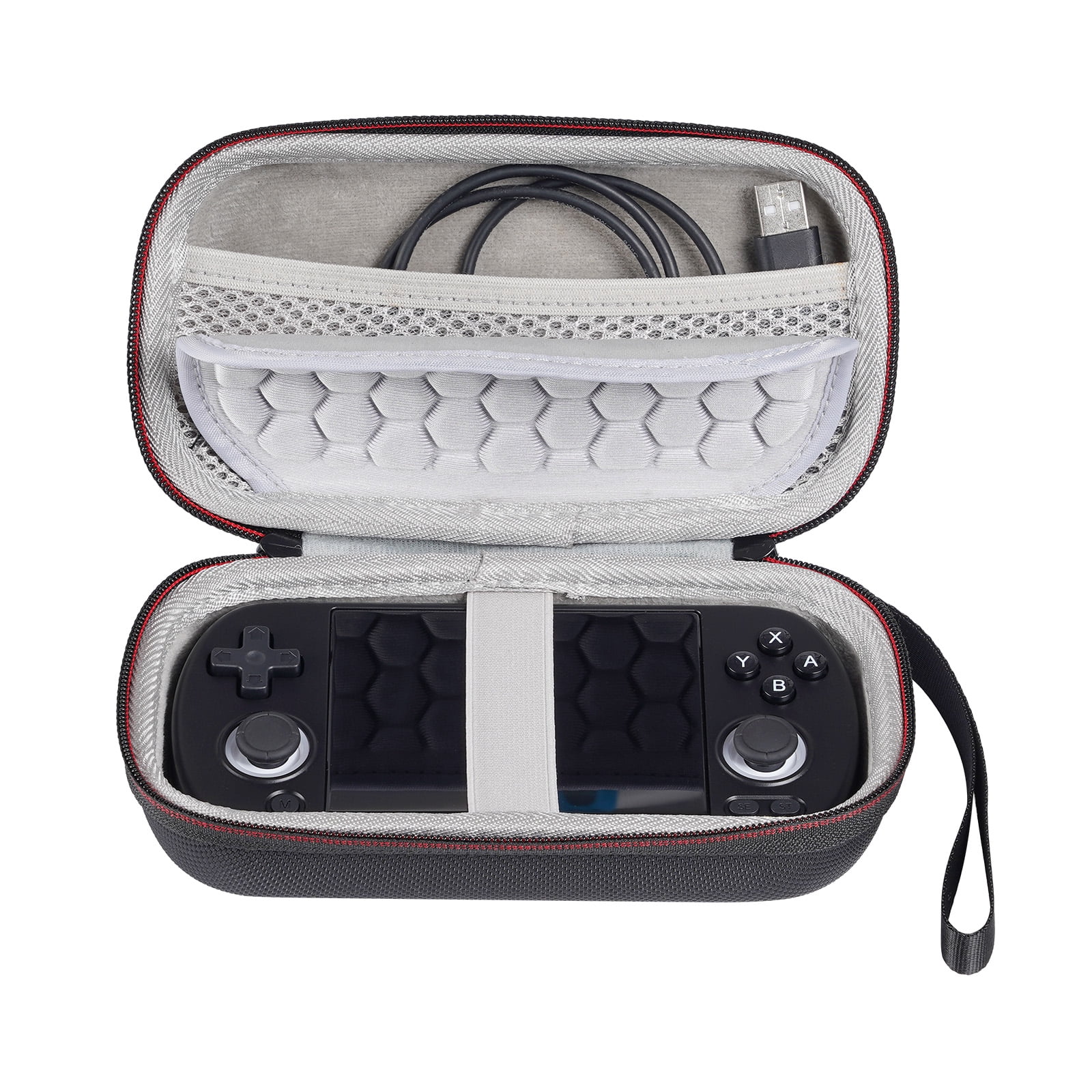 Genérico - Funda Protectora A Prueba De Golpes Para La Consola De Juegos De Mano Anbernic Rg40xx H - Bolsa De Almacenamiento De Viaje Organizador Portátil-negro Gris