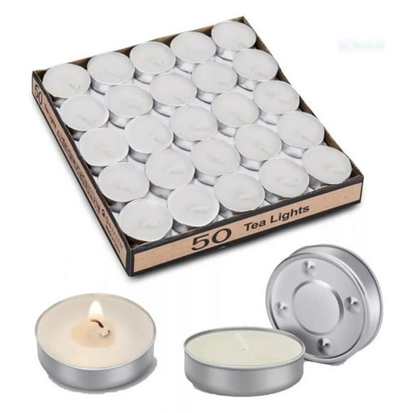 Pack de 50 velas Blancas decorativas