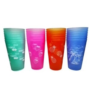 Genérico - Set 12 Vasos Plásticos Resistentes Reutilizables Palma