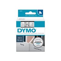 Cinta D1 Dymo 12Mmx7M Negro-Blanco