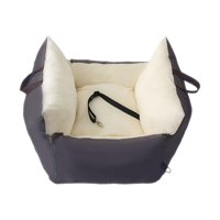 Ioensy - Asiento De Coche Portátil Para Perros, Asiento Elevador Para Perros Pequeños Y Medianos, Transportador De Mascotas Para Exteriores, Gris