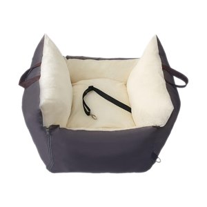 Ioensy - Asiento De Coche Portátil Para Perros, Asiento Elevador Para Perros Pequeños Y Medianos, Transportador De Mascotas Para Exteriores, Gris