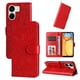 thumbnail image 2 of Funda tipo cartera FOXDOCK para Xiaomi Redmi 13C 5G , diseño girasol en relieve, cuero PU, cierre magnético, soporte y tarjetero, 2 of 5