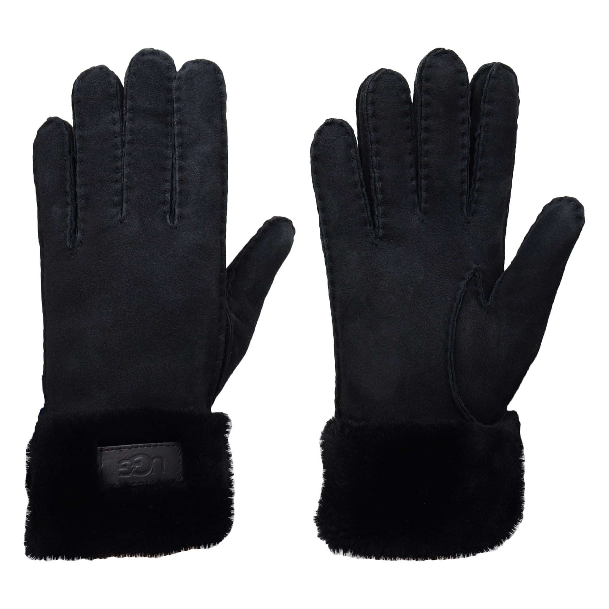 Guantes De Invierno Ugg Para Mujer, De Piel, Resistentes Al Agua, Color Negro