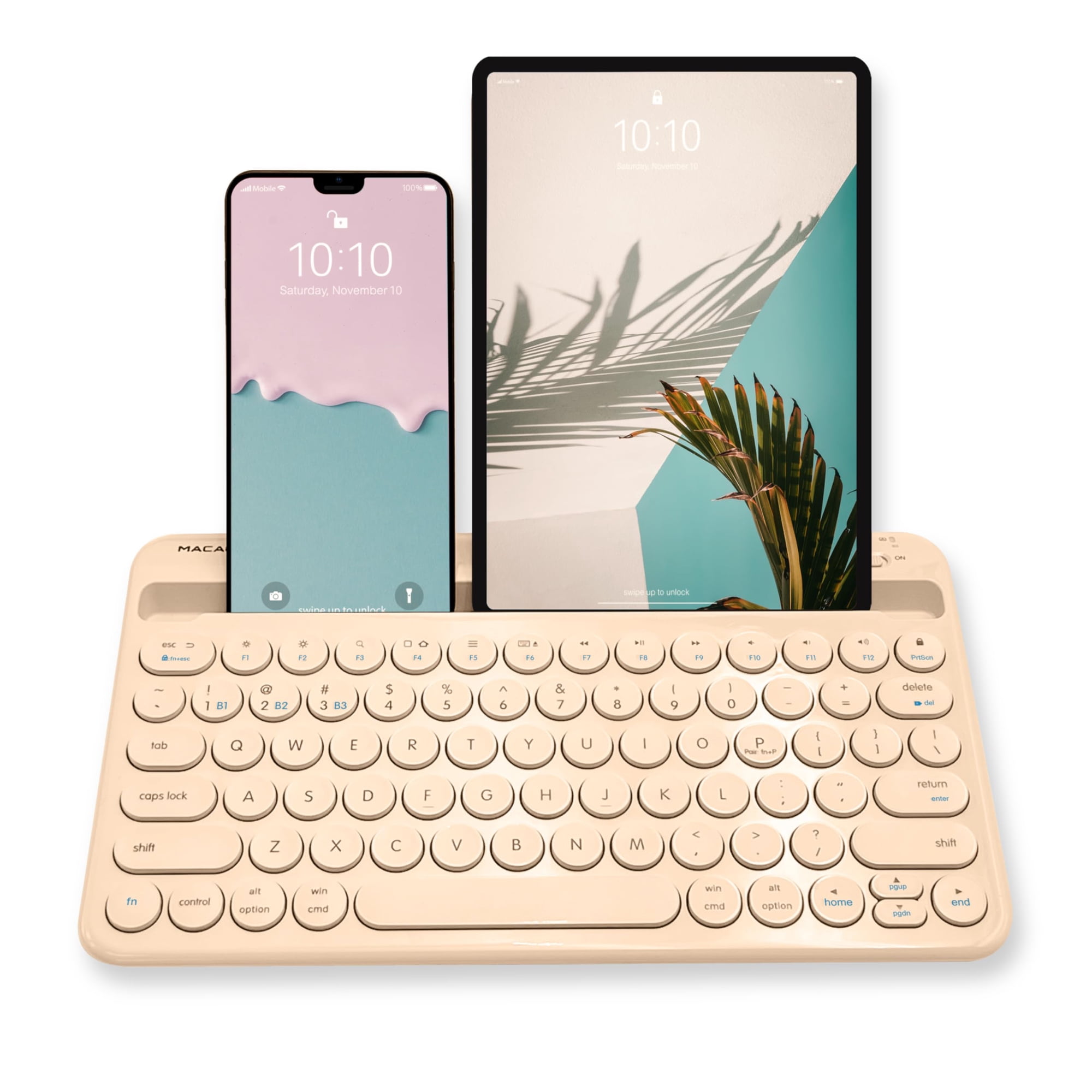 Teclado Bluetooth Macally Para Tableta Ipad Iphone Boba Brown