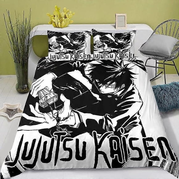 Anime- Jujuu- isen- Bedding -eet Suk-una Yuj-i Itado-ri Twin -King -Queen Full-3s Qu-ilt Cov-er Pillo-w Cases Set