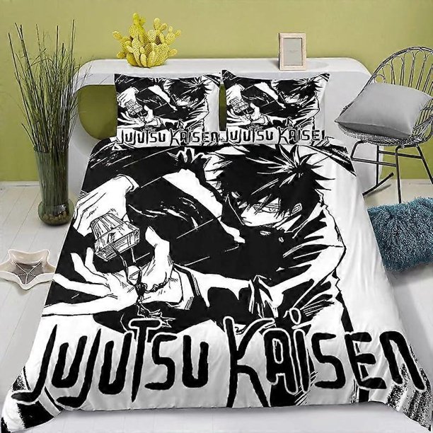 Anime- Jujuu- isen- Bedding -eet Suk-una Yuj-i Itado-ri Twin -King -Queen Full-3s Qu-ilt Cov-er Pillo-w Cases Set