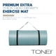 thumbnail image 2 of Esterilla de ejercicio Tone Fitness Premium extra gruesa de 2,54 cm, color verde azulado, 2 of 8