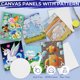 thumbnail image 3 of Nicpro set de pintura infantil de 72 piezas con lienzos estampados, 3 of 3