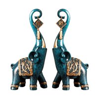 Bothyi - 2 Estatuas De Elefante De Estilo Nórdico, Decoración De Animales Para El Hogar, Adornos De Escultura