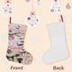 thumbnail image 3 of Sanrio Tema: Calcetines de Navidad, fino lino blanco para colgar en escaleras y chimenea, decoración navideña para el hogar, regalo de Navidad. 45cm × 32cm, 3 of 5