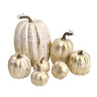 Magideal - 7 Piezas De Calabazas Falsas, Modelo De Accesorios De Espuma De Para Halloween, Pequeñas Calabazas De Simulación Realistas Para Bricolaje, Modelo Para Oro Blanco