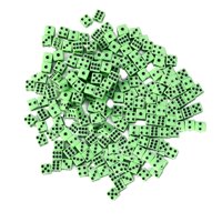 Bothyi - Dados De Juego 100X Con Punto Negro Estándar De Seis Caras Para El Aula Verde