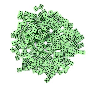 Bothyi - Dados De Juego 100X Con Punto Negro Estándar De Seis Caras Para El Aula Verde