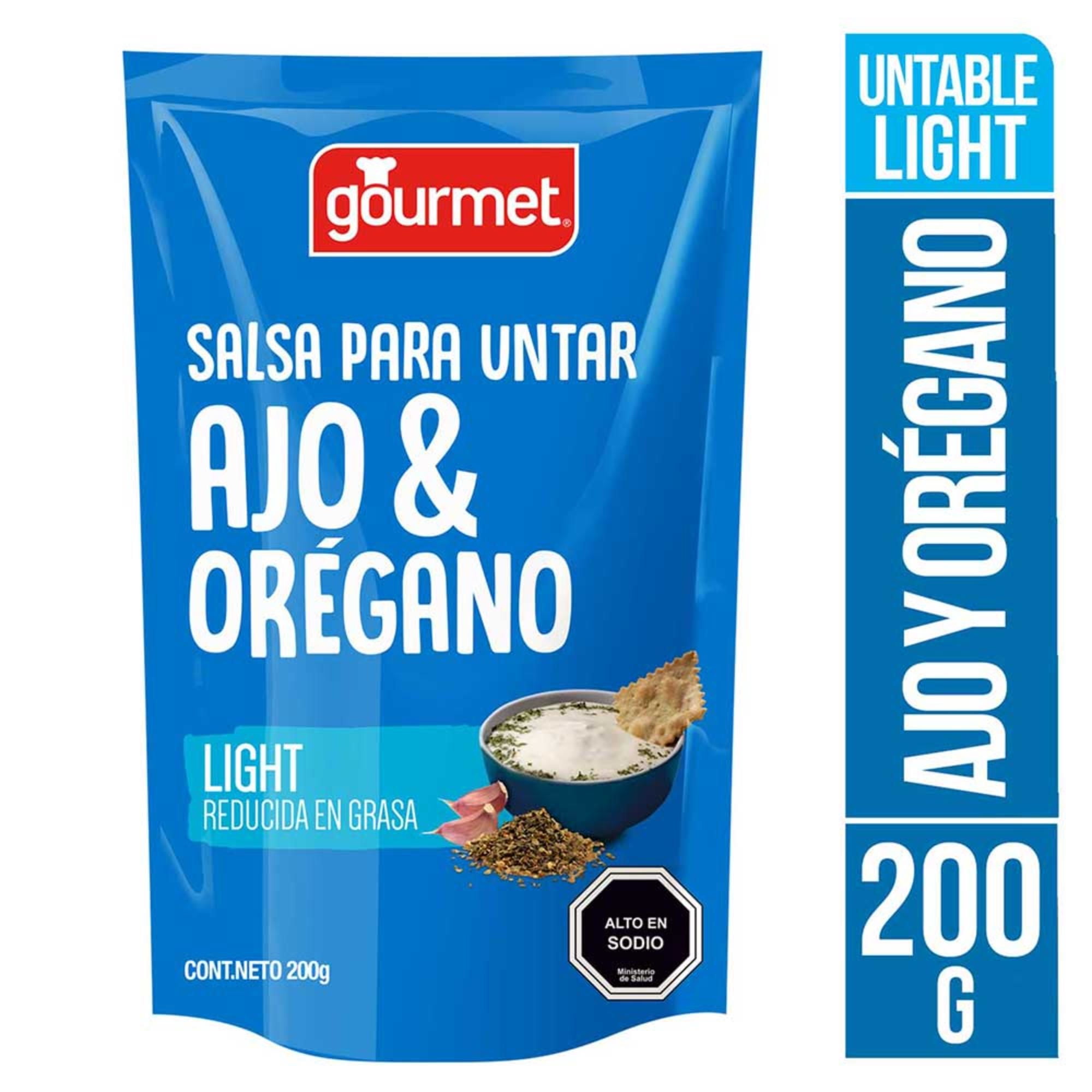 Salsa De Ajo Orégano Light Doypack 200 g Gourmet