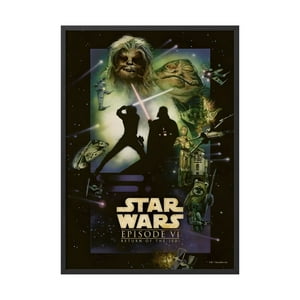 Creango - Cuadro Poster Enmarcado Star Wars Episodio 6 Decorativo