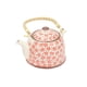 thumbnail image 1 of Tetera Loza Diseño Oriental Flores Rojas 900ml, 1 of 2