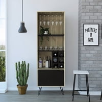 Tuhome - Bar Alto Audra Duna Y Wengue 1 Puerta Con Portacopas