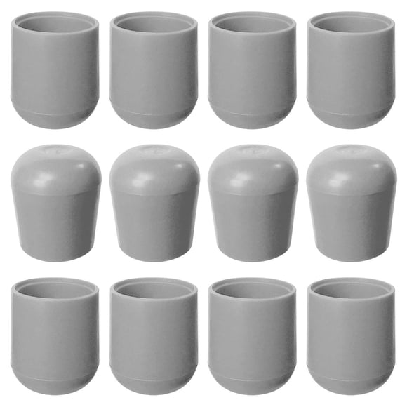 Tapones para patas de silla plegable Gluposti, nylon gris, 22 mm (paquete de 12)