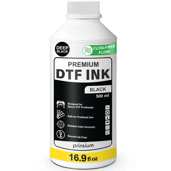 Tinta Dtf Negra 500 Ml De Alta Opacidad Y Sin Obstrucciones